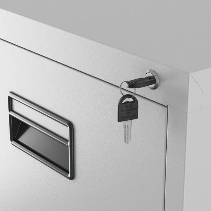 Metāla dokumentu skapis SARA V5, 460 x 1630 x 620 mm, pelēks