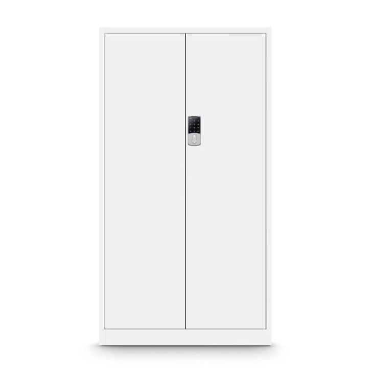 Metāla dokumentu skapis birojam DANIEL, 900 x 1850 x 400 mm, balta