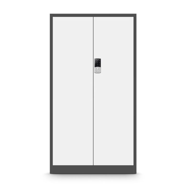 Metāla dokumentu skapis DANIEL, 900 x 1850 x 400 mm, antracīta balts