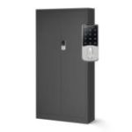 Metāla dokumentu skapis DANIEL, 900 x 1850 x 400 mm, antracīta krāsā
