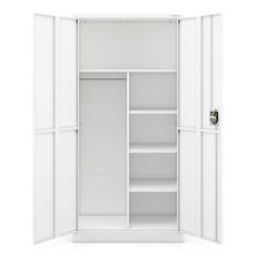 DAWID metāla saimniecības skapis, 900 x 1850 x 400 mm, Smart: balts 2