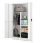 DAWID metāla saimniecības skapis, 900 x 1850 x 400 mm, Smart: balts