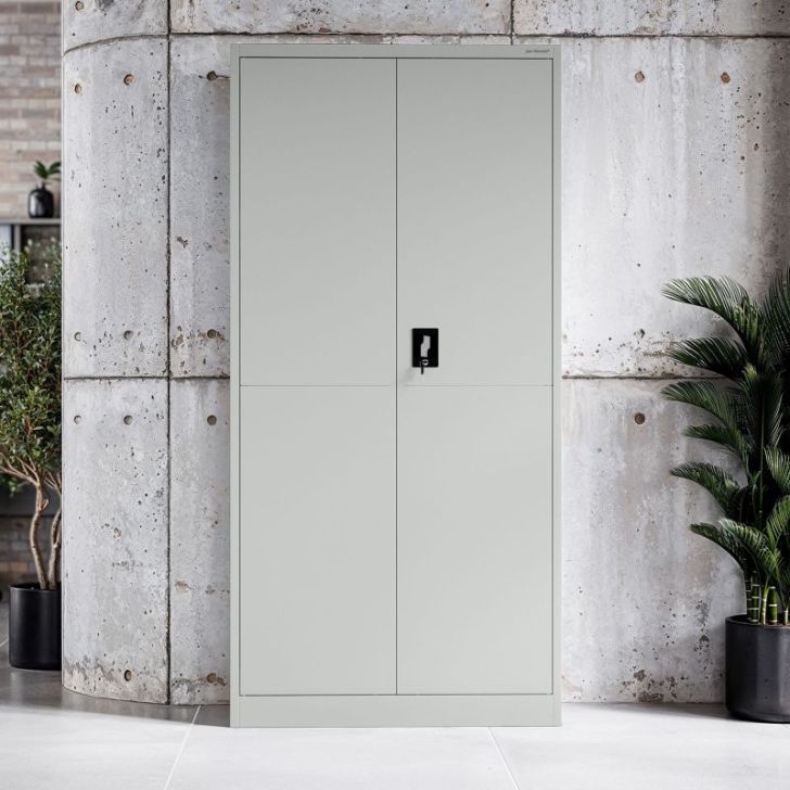 DAWID metāla saimniecības skapis, 900 x 1850 x 400 mm, Smart: pelēks