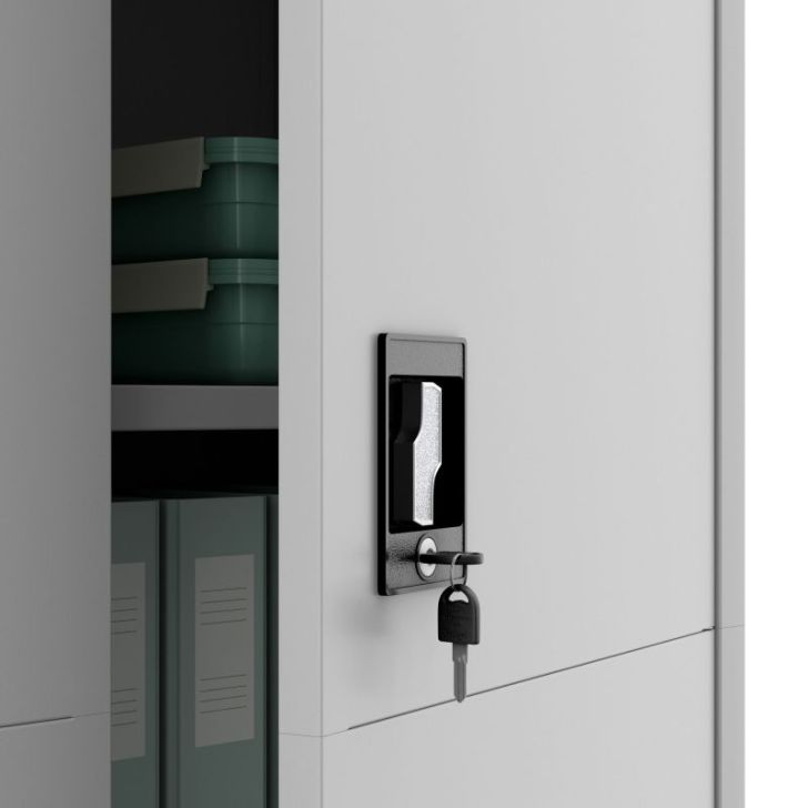 DAWID metāla saimniecības skapis, 900 x 1850 x 400 mm, Smart: pelēks