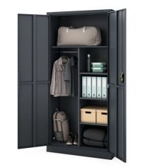 DAWID metāla saimniecības skapis, 900 x 1850 x 400 mm, Smart: antracīts 2