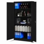 JAN biroja metāla dokumentu skapju komplekts, 4 gab., 900 x 1850 x 400 mm, melns