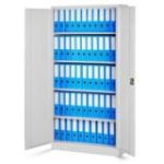 JAN H metāla biroja dokumentu skapju komplekts, 4 gab., 900 x 1950 x 400 mm, pelēks