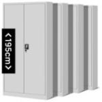 JAN H metāla biroja dokumentu skapju komplekts, 4 gab., 900 x 1950 x 400 mm, pelēks