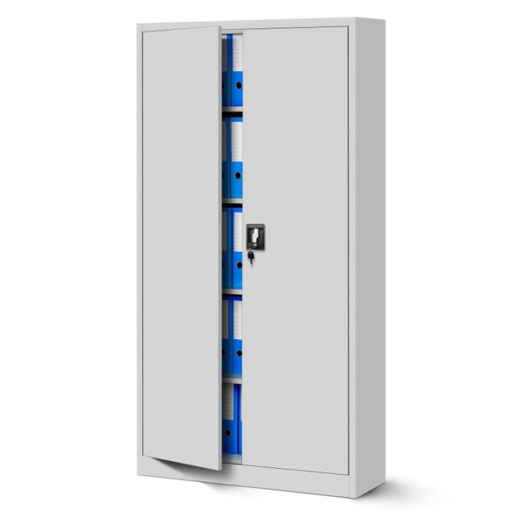 JAN H metāla biroja dokumentu skapju komplekts, 4 gab., 900 x 1950 x 400 mm, pelēks