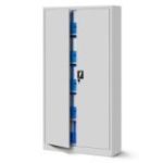 JAN H metāla biroja dokumentu skapju komplekts, 4 gab., 900 x 1950 x 400 mm, pelēks