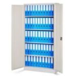 4 JAN H metāla biroja skapīšu komplekts, 900 x 1950 x 400 mm, Eco Design: balts/sonoma ozols