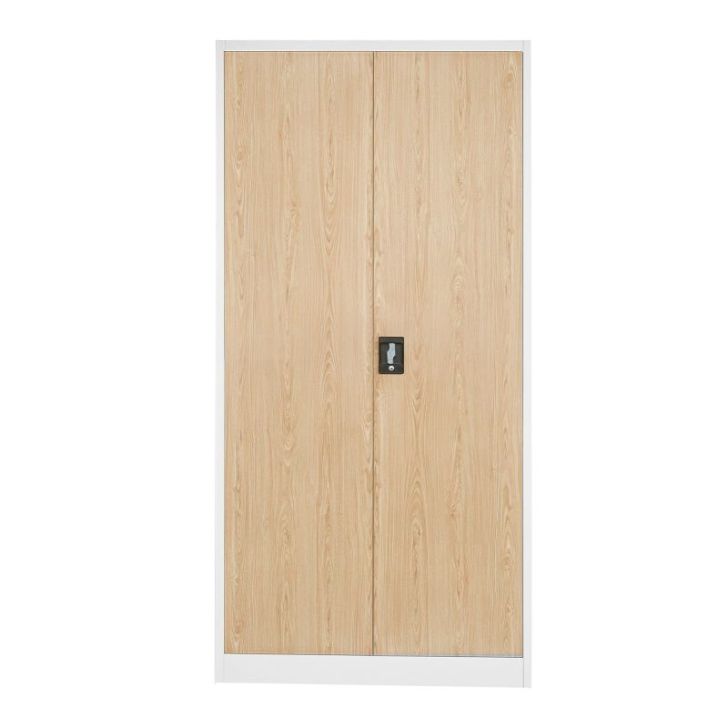 4 JAN H metāla biroja skapīšu komplekts, 900 x 1950 x 400 mm, Eco Design: balts/sonoma ozols