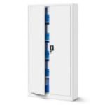 4 metāla biroja dokumentu skapju komplekts JAN H, 900 x 1950 x 400 mm, balts