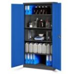 JAN H metāla biroja dokumentu skapju komplekts, 4 gab., 900 x 1950 x 400 mm, antracīta zils