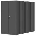 JAN H metāla biroja dokumentu skapju komplekts, 4 gab., 900 x 1950 x 400 mm, antracīta krāsā