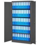 JAN H metāla biroja dokumentu skapju komplekts, 4 gab., 900 x 1950 x 400 mm, antracīta krāsā