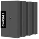 JAN H metāla biroja dokumentu skapju komplekts, 4 gab., 900 x 1950 x 400 mm, antracīta krāsā