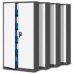 JAN H metāla biroja dokumentu skapju komplekts, 4 gab., 900 x 1950 x 400 mm, antracīta baltā krāsā