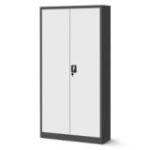 JAN H metāla biroja dokumentu skapju komplekts, 4 gab., 900 x 1950 x 400 mm, antracīta baltā krāsā