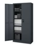 JAN metāla biroja skapis, 900 x 1850 x 400 mm, Smart: antracīts