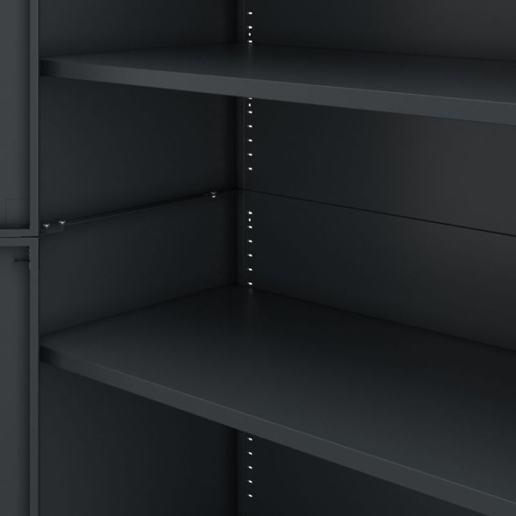 JAN metāla biroja skapis, 900 x 1850 x 400 mm, Smart: antracīts