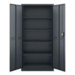 JAN metāla biroja skapis, 900 x 1850 x 400 mm, Smart: antracīts