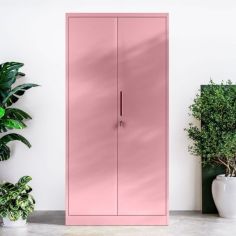 Mājas biroja skapis JAN, 900 x 1850 x 400 mm, Fresh Style: pūderrozā 2