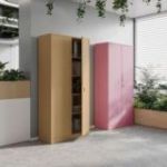 Mājas biroja skapis JAN, 900 x 1850 x 400 mm, Fresh Style: pūderrozā