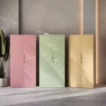 Mājas biroja skapis JAN, 900 x 1850 x 400 mm, Fresh Style: pūderrozā