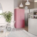 Mājas biroja skapis JAN, 900 x 1850 x 400 mm, Fresh Style: pūderrozā