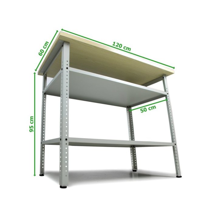 Darba galds ar plauktiem Basic Pro 95cm