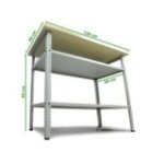Darba galds ar plauktiem Basic Pro 95cm