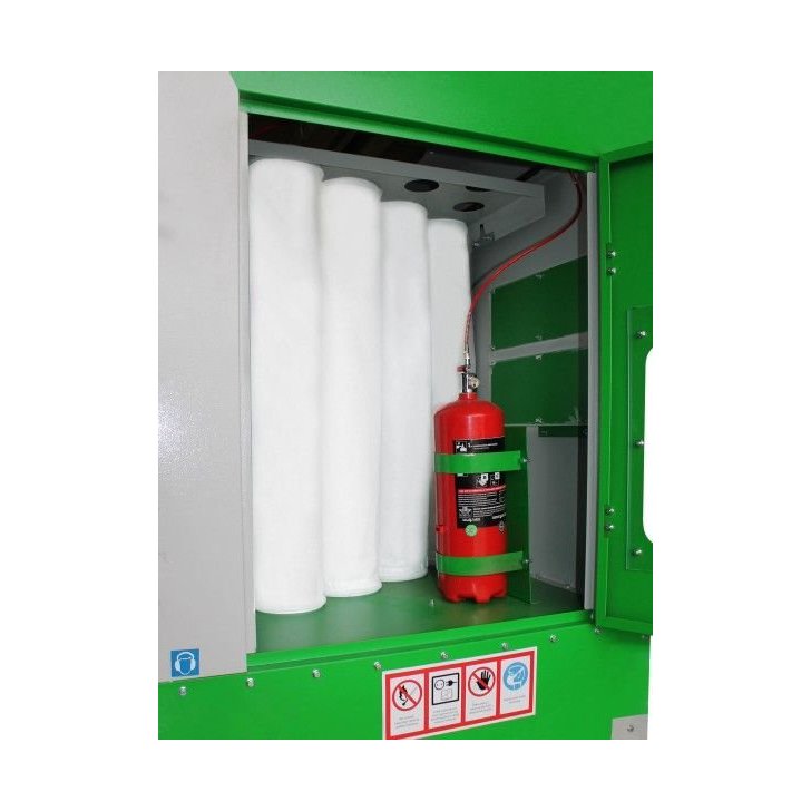 Ugunsdzēsības sistēma putekļu – skaidu nosūcējam