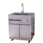 Nerūsējošā tērauda izlietne ar pamata skapi