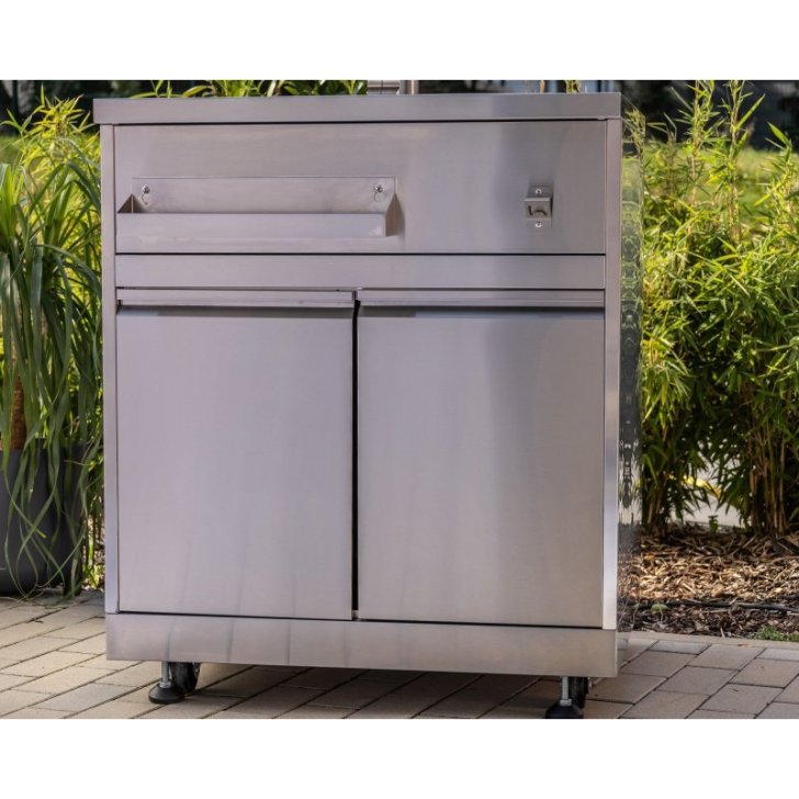 Nerūsējošā tērauda izlietne ar pamata skapi