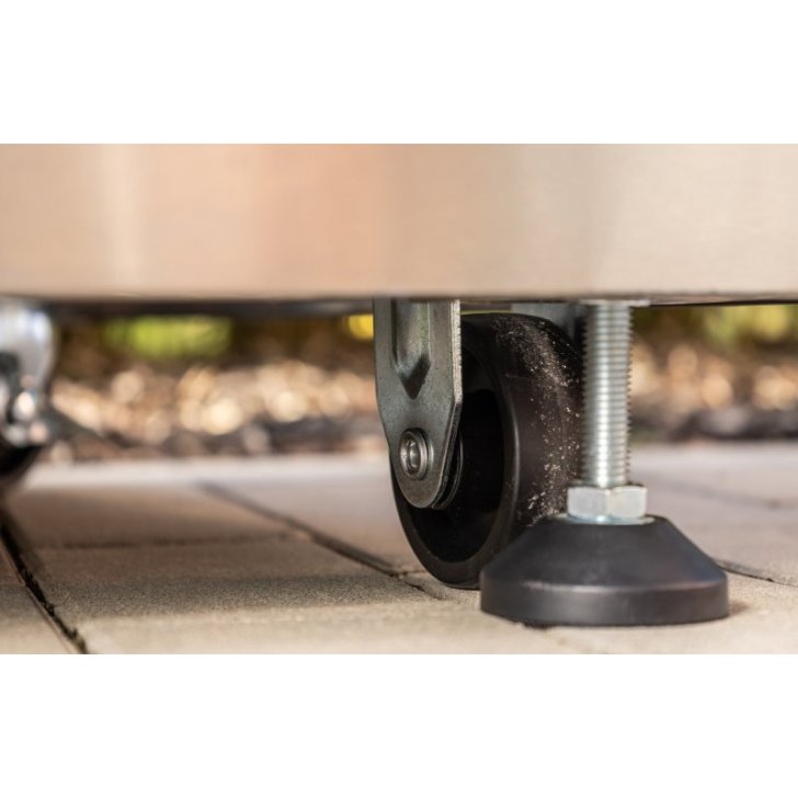 Nerūsējošā tērauda izlietne ar pamata skapi