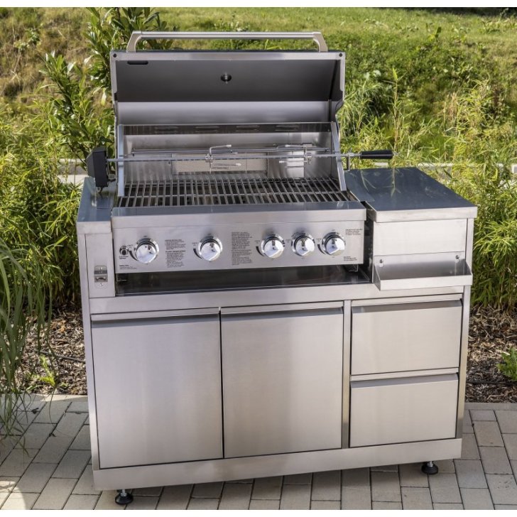 Gāzes grils ar skapi āra virtuvei