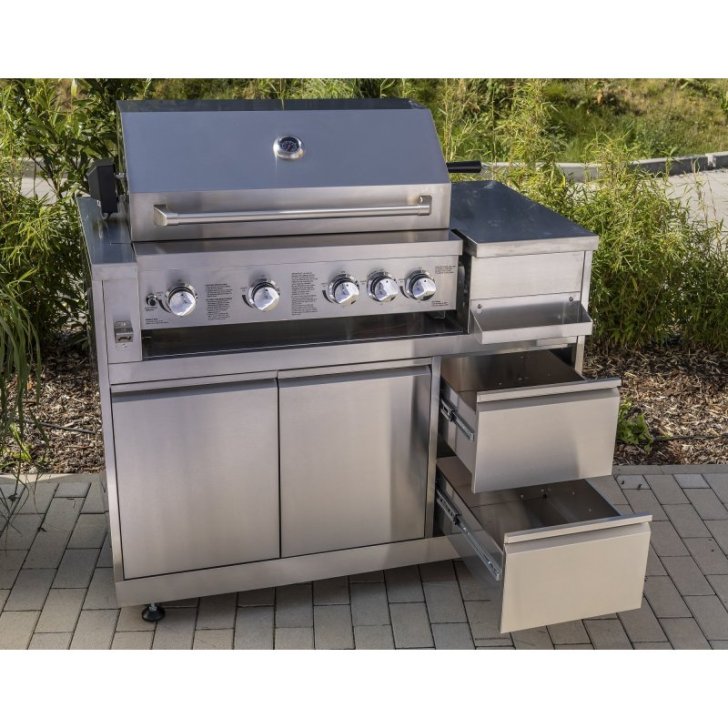 Gāzes grils ar skapi āra virtuvei