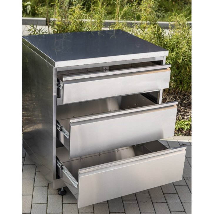 Nerūsējošā tērauda atvilktņu skapis