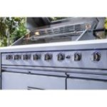 Āra virtuves gāzes grils 6 degļi ledusskapis izlietne nerūsējošais tērauds