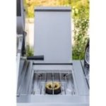 Āra virtuves gāzes grils 6 degļi ledusskapis izlietne nerūsējošais tērauds