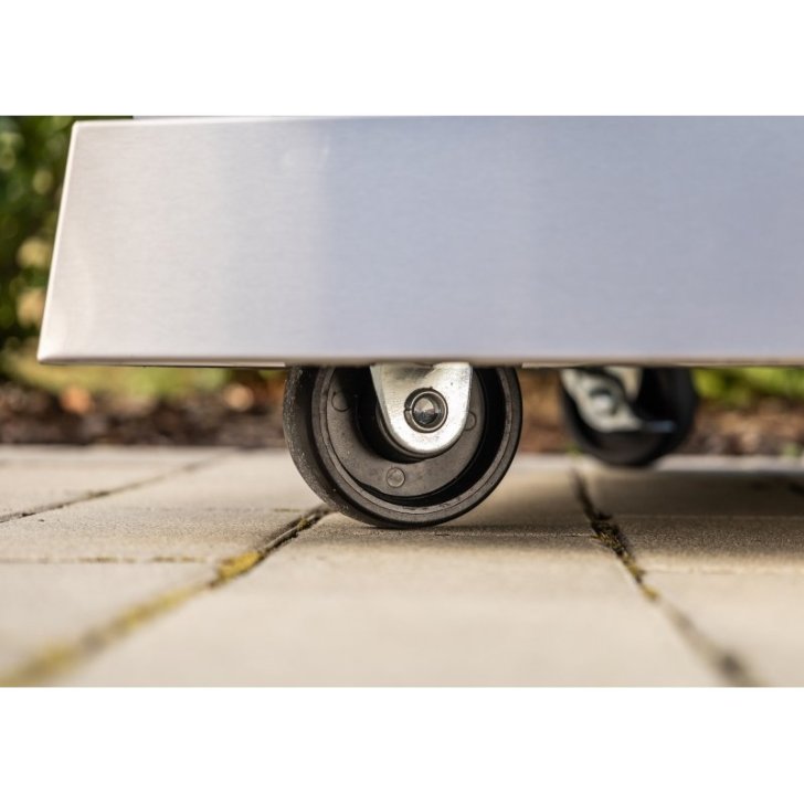 Āra virtuves gāzes grils 6 degļi ledusskapis izlietne nerūsējošais tērauds