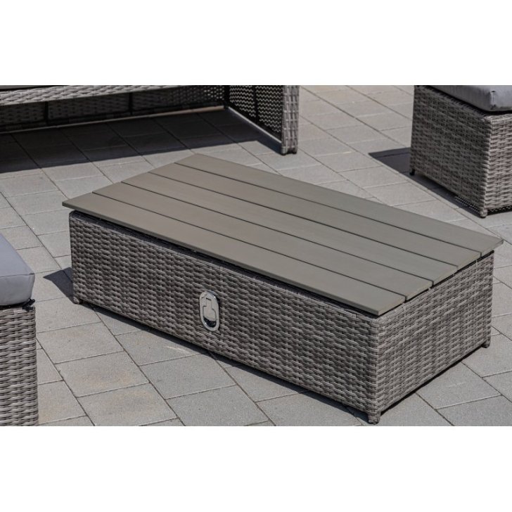 Rotangpalmas atpūtas sēdvietu komplekts, 4 gab. ar paceļamo galdu