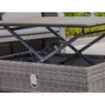 Rotangpalmas atpūtas sēdvietu komplekts, 4 gab. ar paceļamo galdu