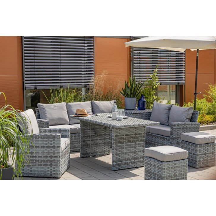 7-daļīgs dārza mēbeļu komplekts Hollywood