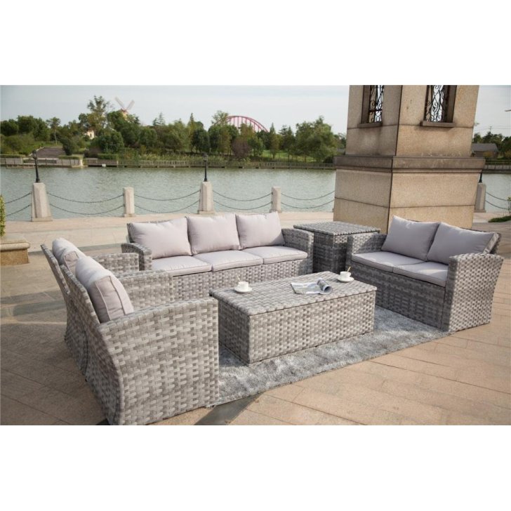 6-daļīgs dārza mēbeļu komplekts Sacramento