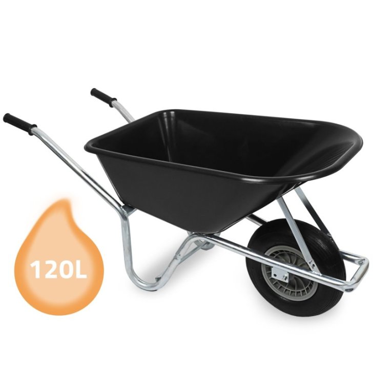 Dārza ķerra, celtniecības ķerra 120 litri