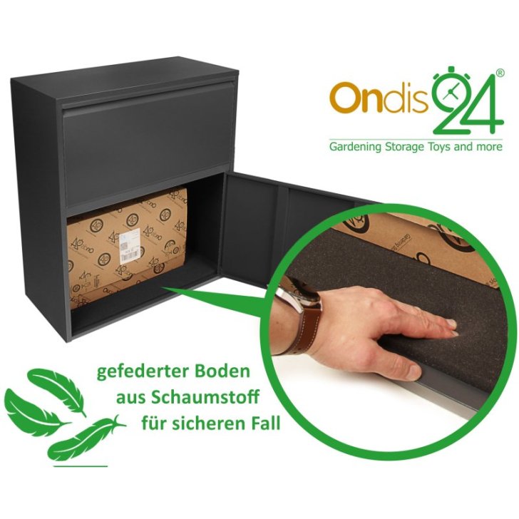 Korona Postbox XXL pakomātu kastēm un vēstulēm melna