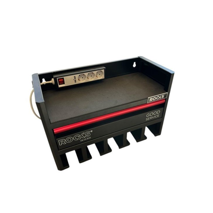 Servisa skapis pie sienas ar 230V ligzdu un atvilktni, elektroinstrumentiem