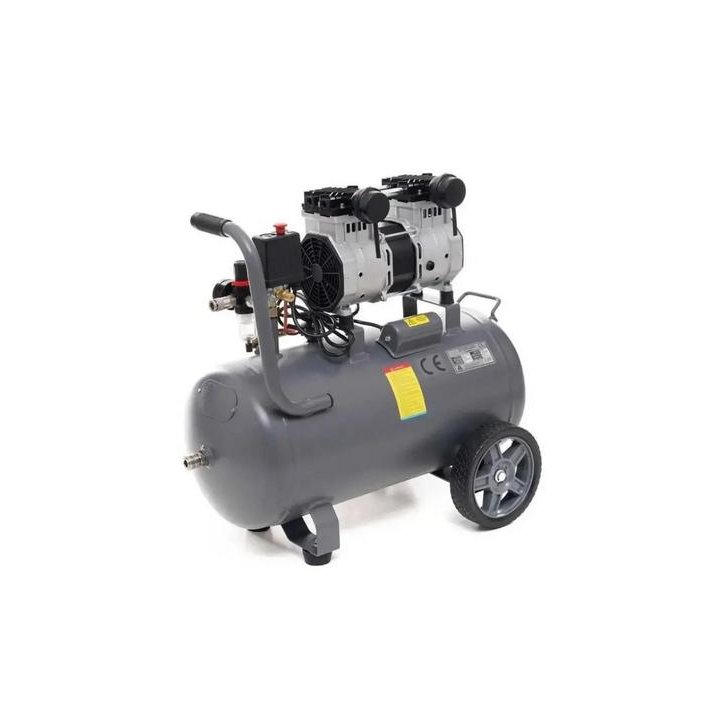 Kompresors bez eļļas 50L, 290 l/min, 1.5 kW, 2 cilindri, 230V, 8 bar